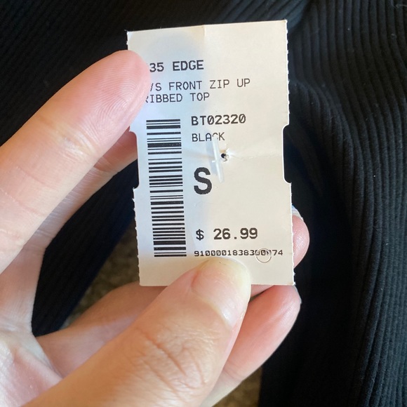 NWT 🏷 BLK ZIP UP LONG SLEEVE TOP 🖤 - Picture 5 of 6